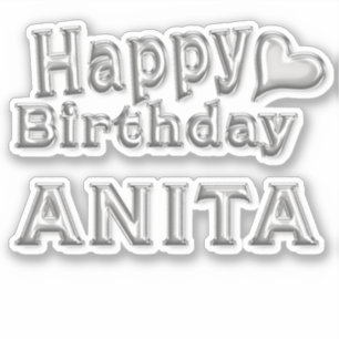 Sticker Anita Happy Birthday
