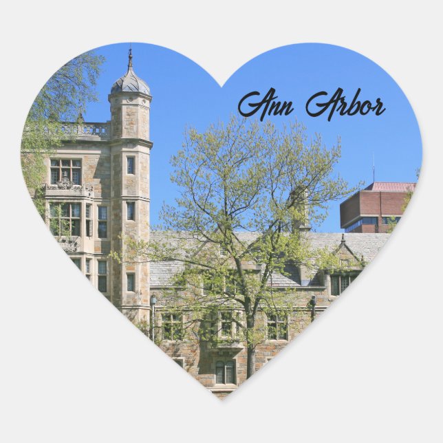 Sticker Ann Arbor Michigan - Sticker Heart Heart (Devant)