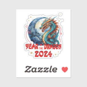 Sticker Année du Dragon 2024, Dragon chinois
