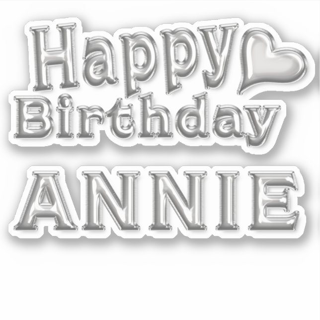 Sticker Annie Happy Birthday (Devant)