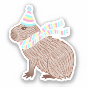 Sticker Anniversaire Capybara