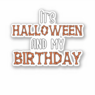 Sticker Anniversaire d'Halloween 31 octobre