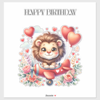 Sticker Anniversaire Lion Volant