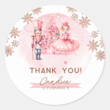 Sticker Anniversaire Rose Et Or Nutcracker