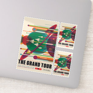 Sticker Annonce Voyage Sci-Fi, Le Grand Tour