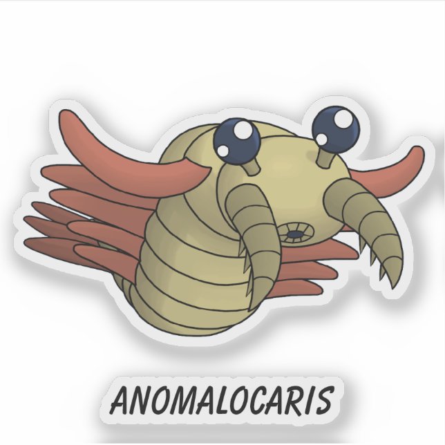 Sticker Anomalocaris - Vinyle animal préhistorique (Devant)