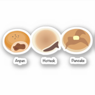 Sticker Anpan,Hotteok,Crêpe