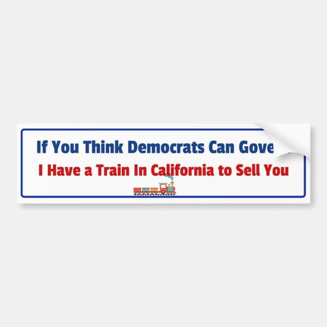 Sticker anti-démocrate conservateur (Devant)