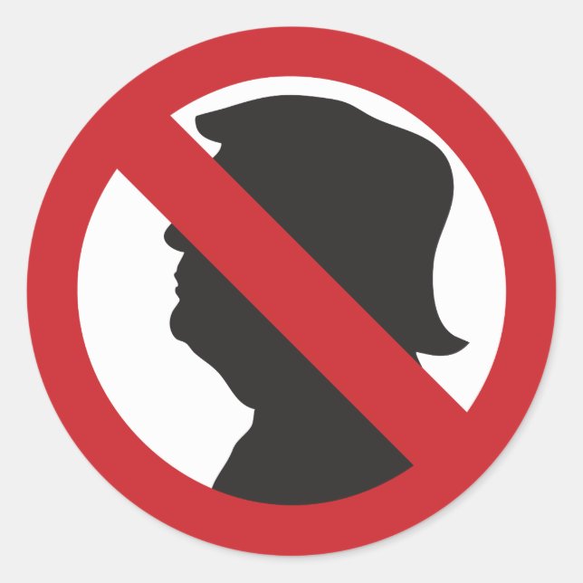 Sticker Anti MAGA No Trump (Devant)