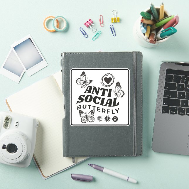STICKER ANTI SOCIAL (Couverture iPad)