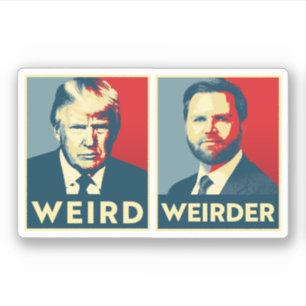 Sticker Anti Trump Vance - bizarre et bizarre