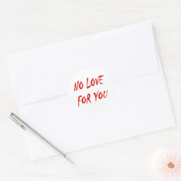 Sticker anti-Valentine's No Love for You