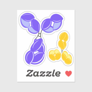 Sticker anticorps IgG 1 ou 4, violet et jaune