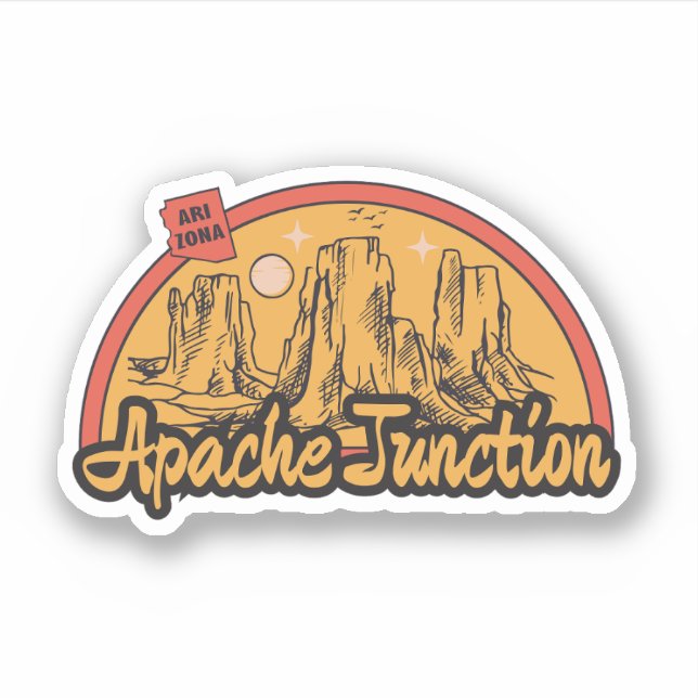 Sticker Apache Junction, Arizona  (Devant)