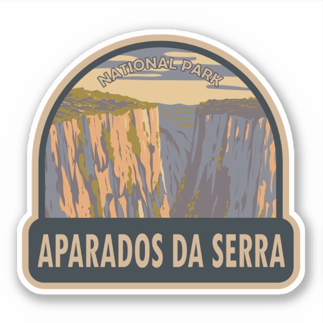 Sticker Aparados da Serra National Park Brésil Travel Art (Devant)