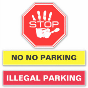 Sticker application illégale du stationnement - Stop Non S
