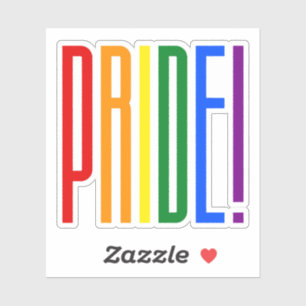 Sticker Appui des textes LGBTQ de drapeau d'arc-en-ciel du