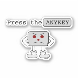 Sticker Appuyez sur ANYKEY