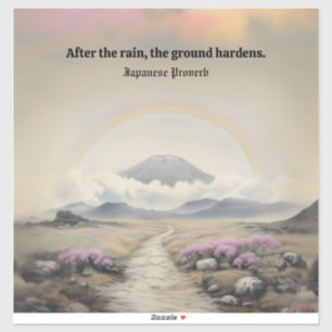 Sticker Après la pluie (aquarelle japonaise paysage art)