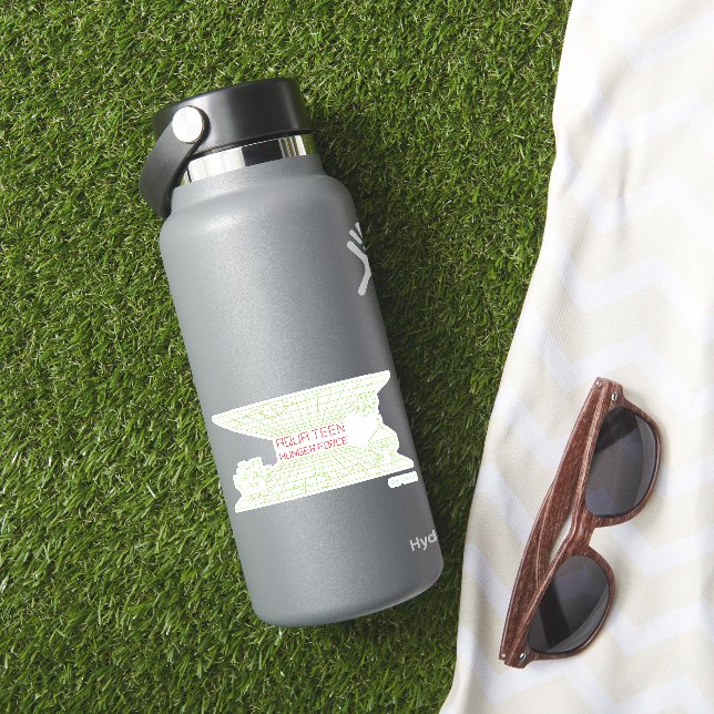 Sticker Aqua Ado Hunger Force Mooninites Logo du jeu (HydroFlask Insitu)