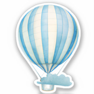 Sticker Aquarelle à air chaud et nuage