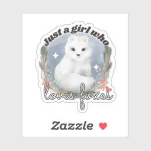 Sticker Aquarelle Arctic Fox-Juste une fille qui aime le r