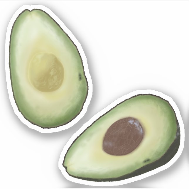 Sticker Aquarelle Avocados (Devant)