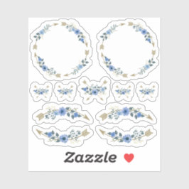 Sticker Aquarelle bohème rustique Flore Flèches Wreath