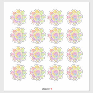 Sticker Aquarelle Boho Style Sunflowers