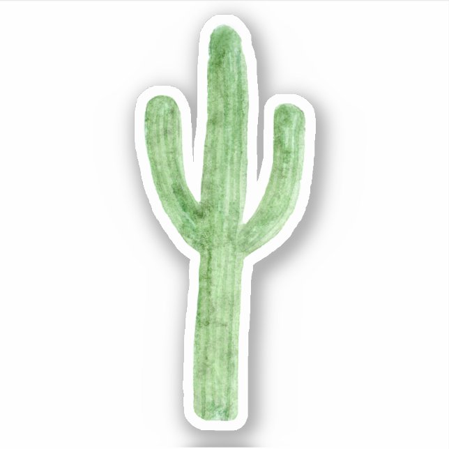 Sticker Aquarelle Cactus (Devant)