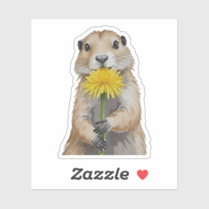 Sticker Aquarelle de chien des Prairies