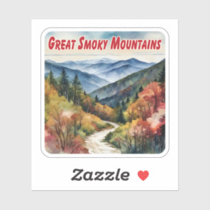 Sticker Aquarelle Great Smoky Mountains