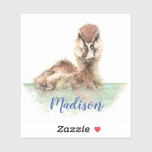 Sticker Aquarelle Grumpy Humide Canard Oiseau Nature Nom p
