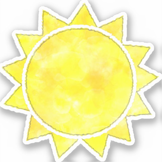 Sticker Aquarelle jaune (Recto)