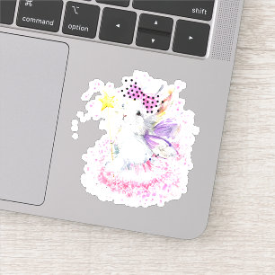 Sticker Aquarelle Lapin Fairy