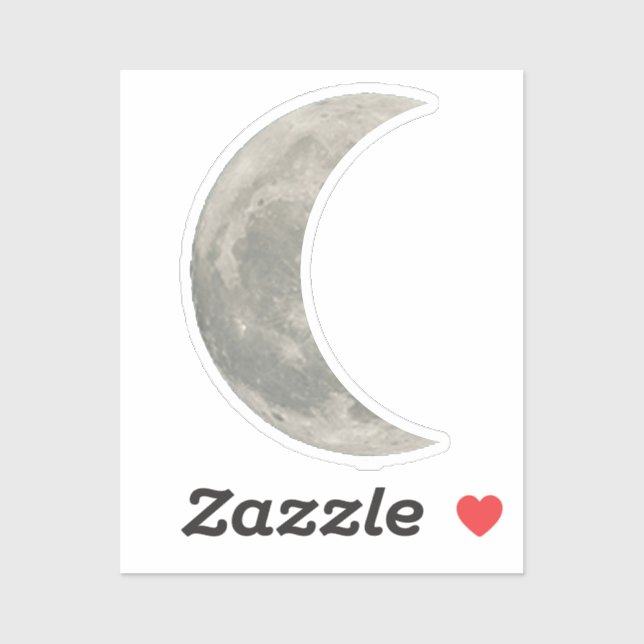 Sticker Aquarelle Lune Espace Extérieur Anniversaire Fête  (Feuille)