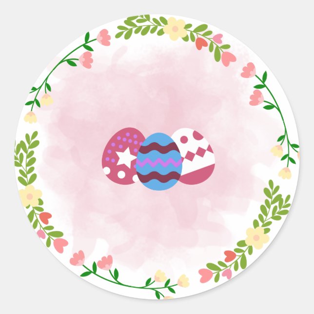 Sticker Aquarelle Oeuf de Pâques (Devant)
