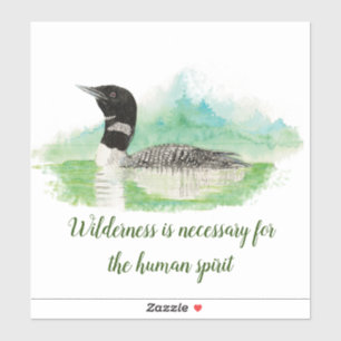Sticker Aquarelle Oiseau commun Oiseau sauvage Citation Ar