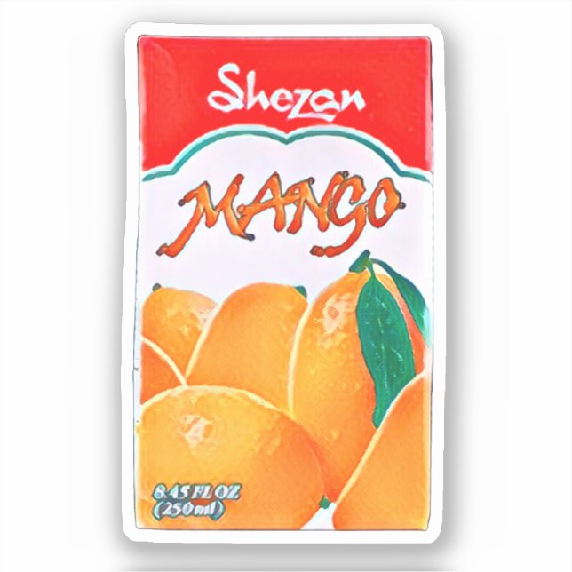 Sticker Aquarelle Peinture Shezan Mango Juice Desi (Recto)