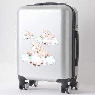 Sticker Aquarelle Whimsical Unicorn Set