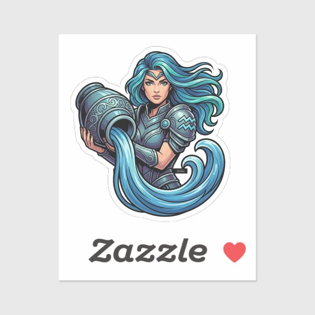 Sticker Aquarius Water Bearer (Feuille)