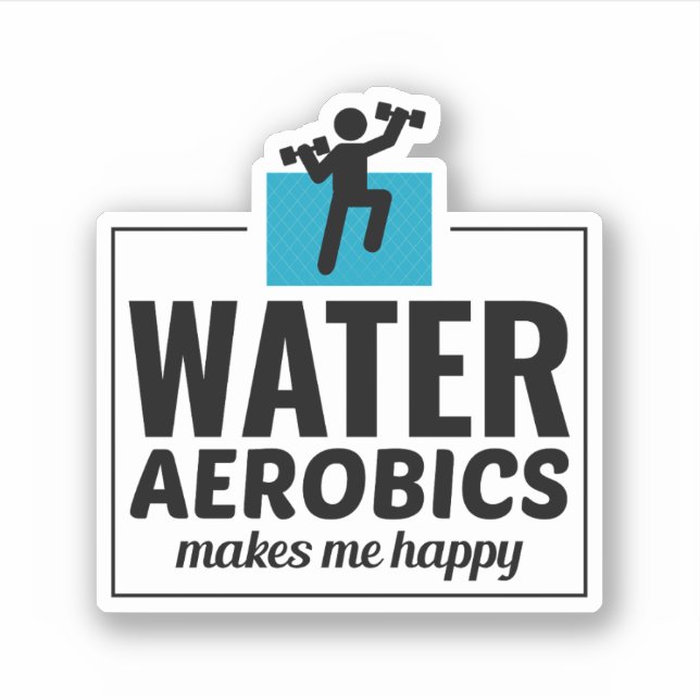 Sticker Aquatique Aérobic Exercice aquatique Fitness (Devant)