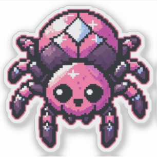 Sticker Araignée Pixel mignonne