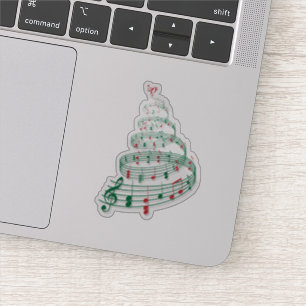 Sticker Arbre de Noël de musique