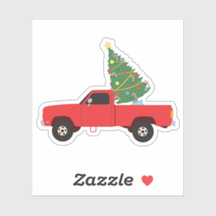 Sticker Arbre de Noël du camion de ramassage