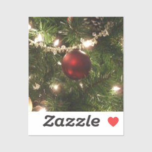 Sticker Arbre de Noël I Vacances Plutôt vert et rouge