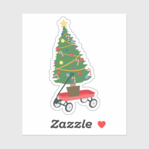 Sticker Arbre de Noël Wagon