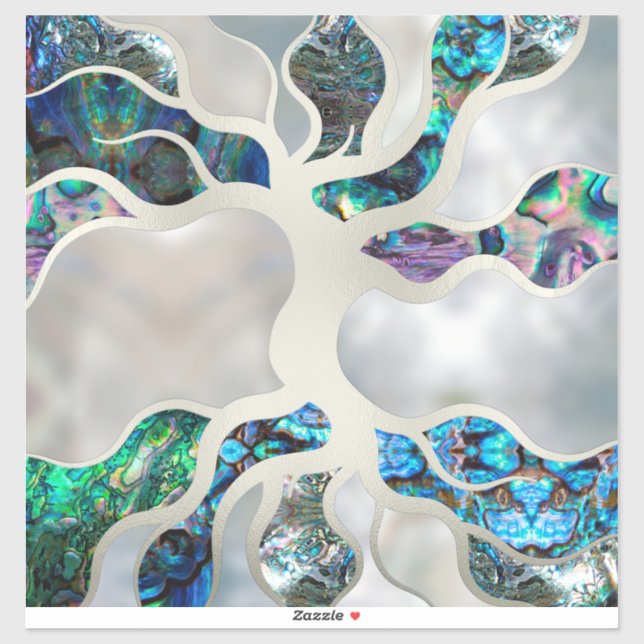 Sticker Arbre de vie - Abalone Shell et Pearl (Feuille)