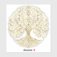 Arbre de Vie Crème et Or Mariage Celtique