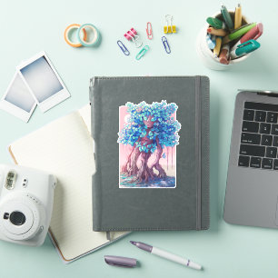 Sticker Arbre Girl Surreal